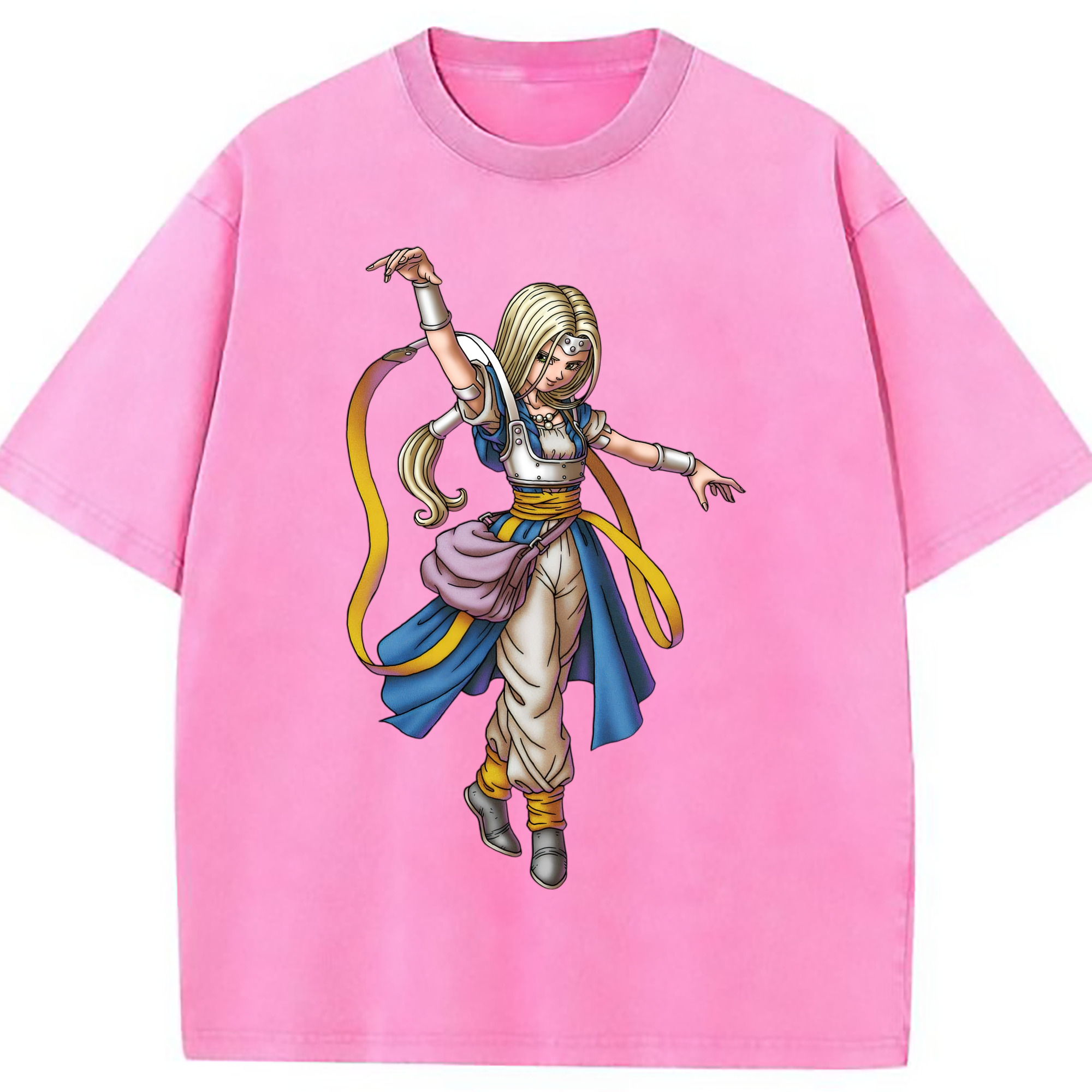 （画像用） ドラゴンクエスト Doragon Kuesuto Dragon Quest 綿100% ヴィンテージ風 半袖Tシャツ（フロントプリント）